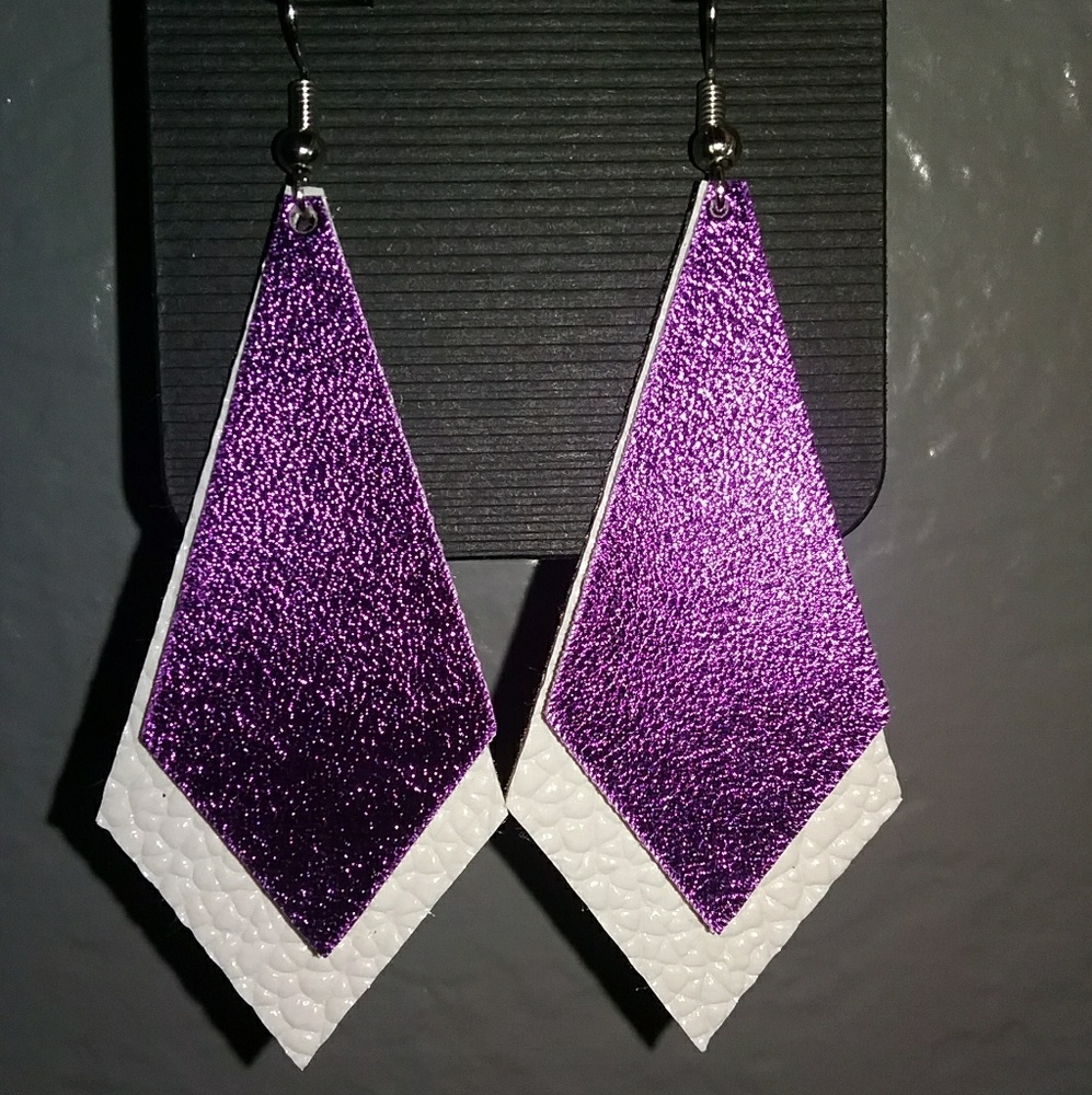 Faux leather earrings